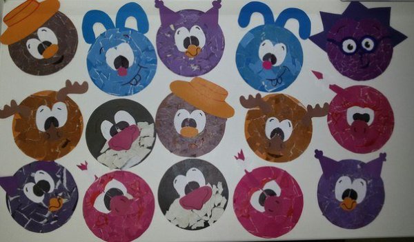 Смешарики аппликация для детей