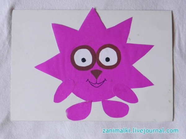 Поделки из цветной бумаги Смешарики