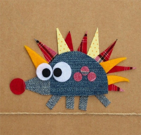 Аппликация из кусочков ткани