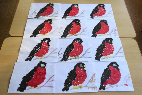 Снегирь Обрывная бумага