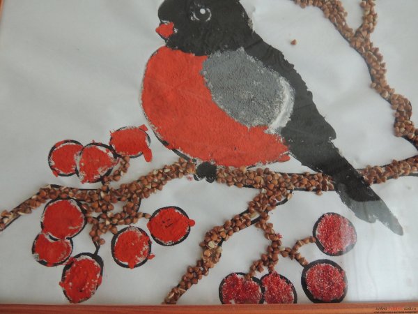 Снегири аппликация в детском саду
