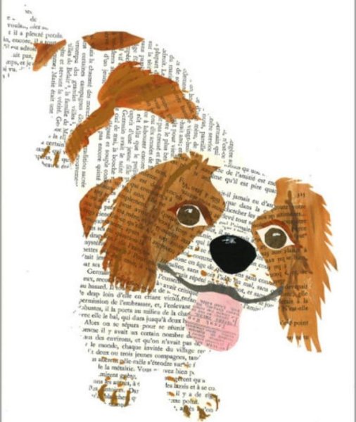 Аппликация из газет и журналов