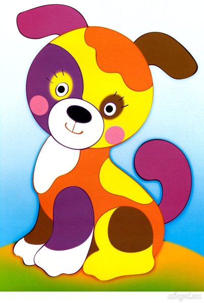 Цветные аппликации для детей