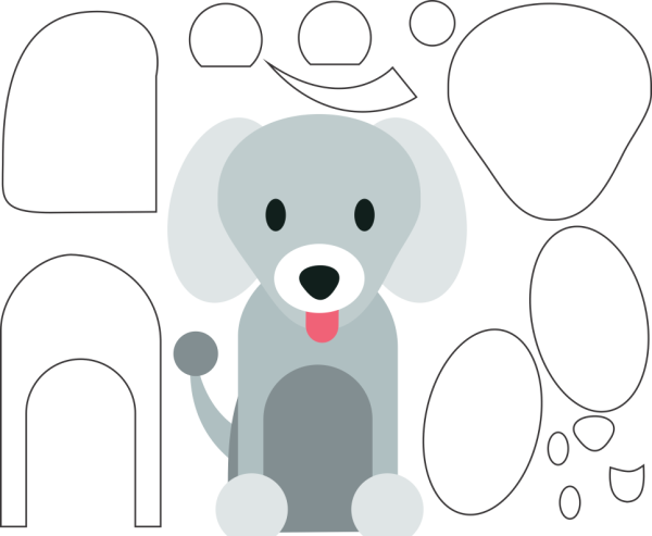 Аппликация собака