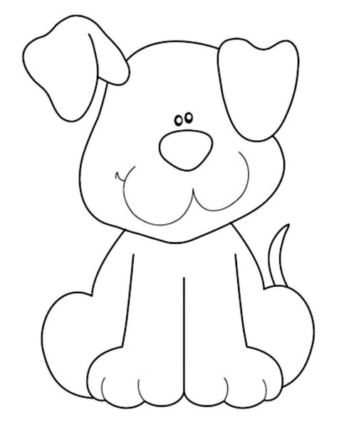 Трафарет собаки для аппликации