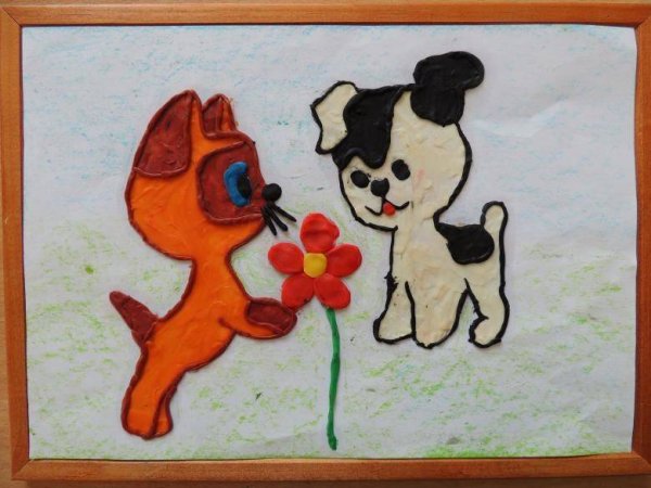 Аппликация пластилином