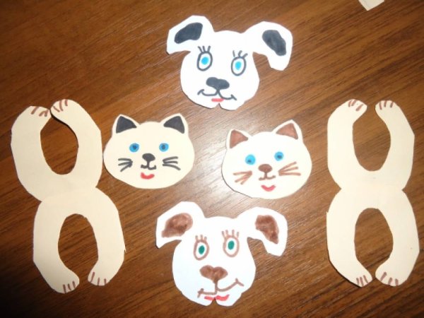 Поделка кошка из бумаги