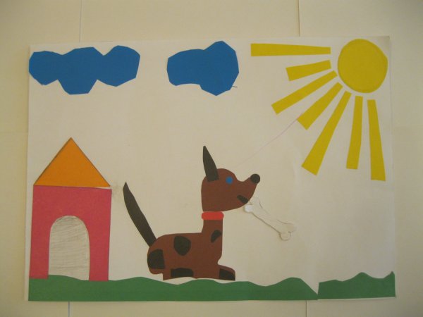 Сюжетные аппликации для дошкольников