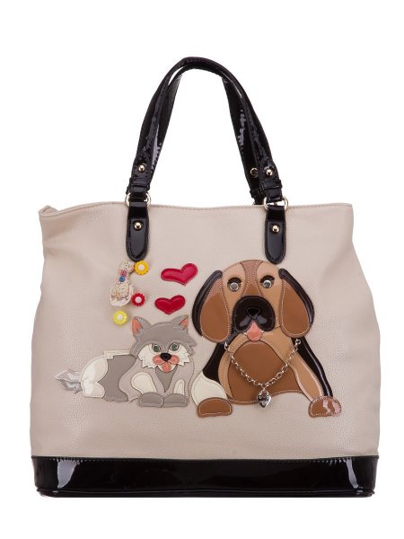 Кожаные сумки с аппликацией