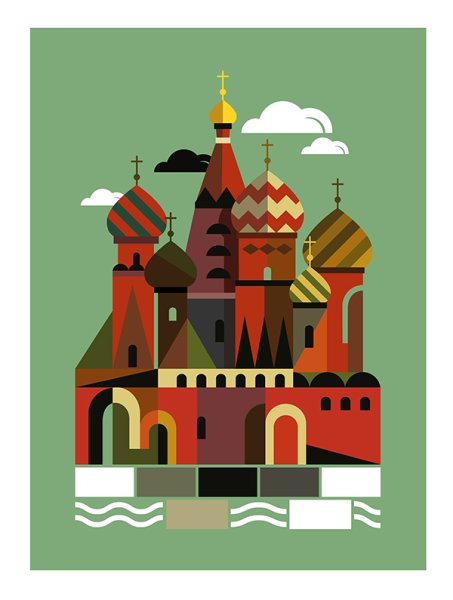 Храм Василия Блаженного стилизация