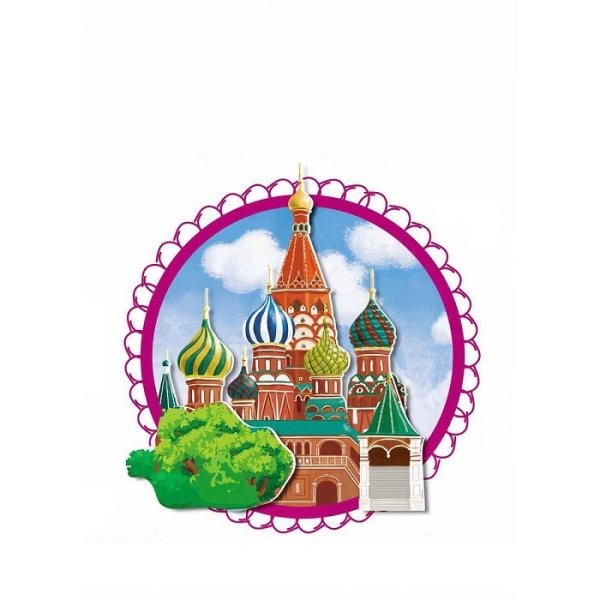 Аппликация собор Василия Блаженного для детей