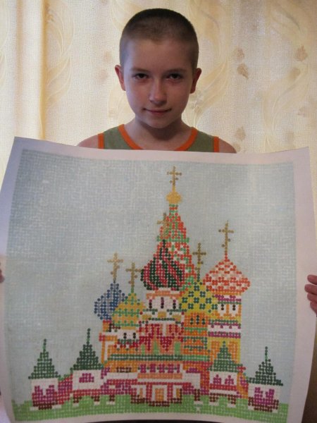 Рисование по клеточкам церкви