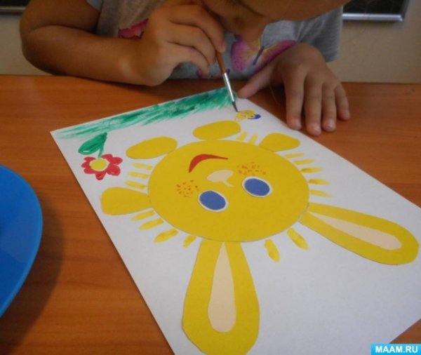 Солнечный зайчик рисование во второй младшей группе