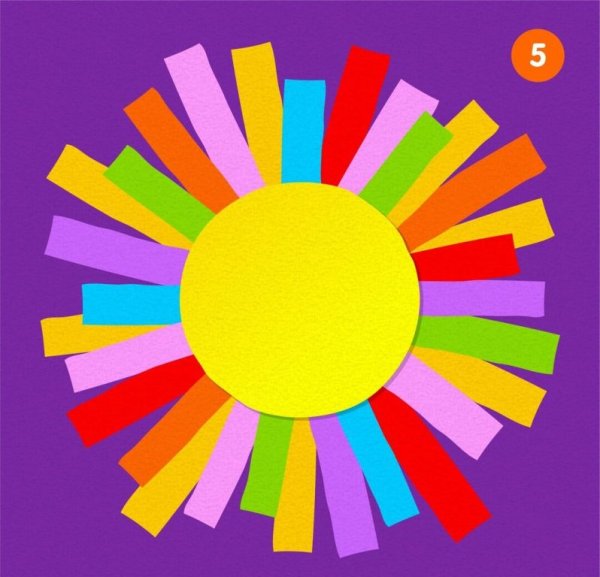 Аппликация солнышко