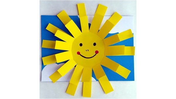 Аппликация солнышко в детском саду