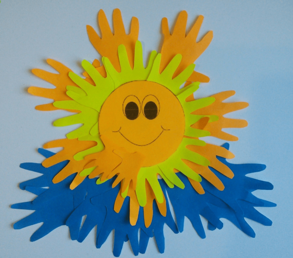 Аппликация солнышко