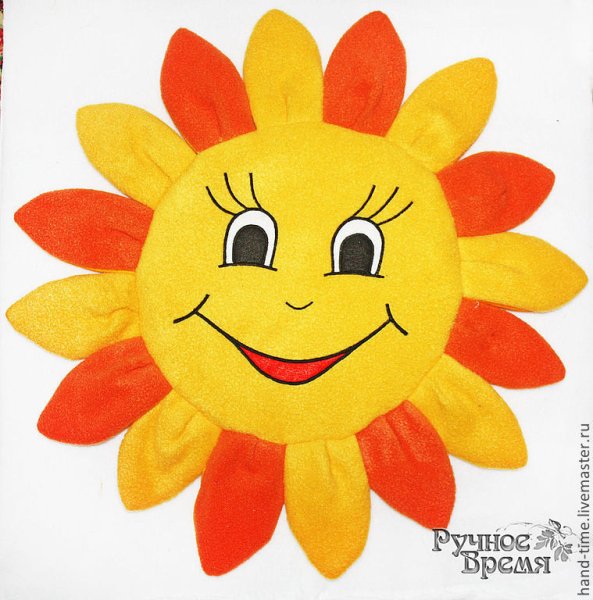 Солнышко аппликация для детей