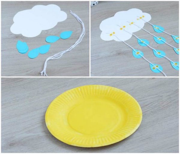 Поделка тучка с дождиком