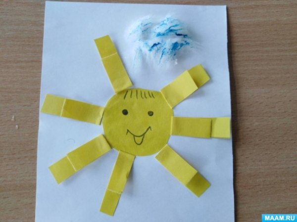 Аппликация солнышко улыбнись старшая группа