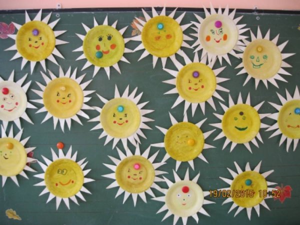 Аппликация солнышко в подготовительной группе