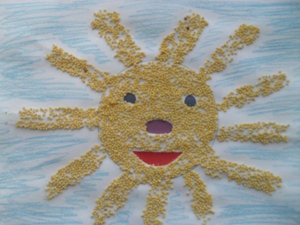 Аппликация солнышко