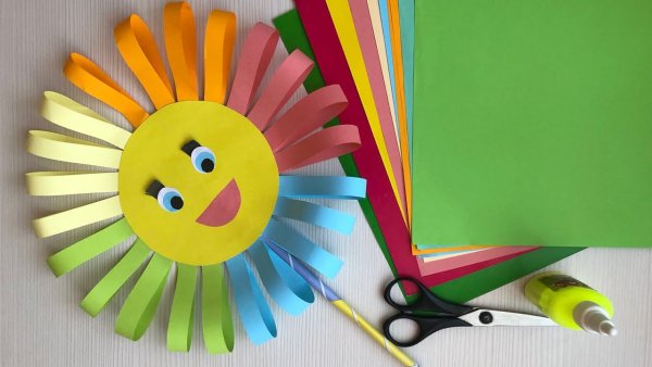 Поделка солнышко из бумаги
