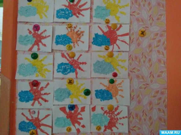 Обрывная аппликация во второй младшей группе