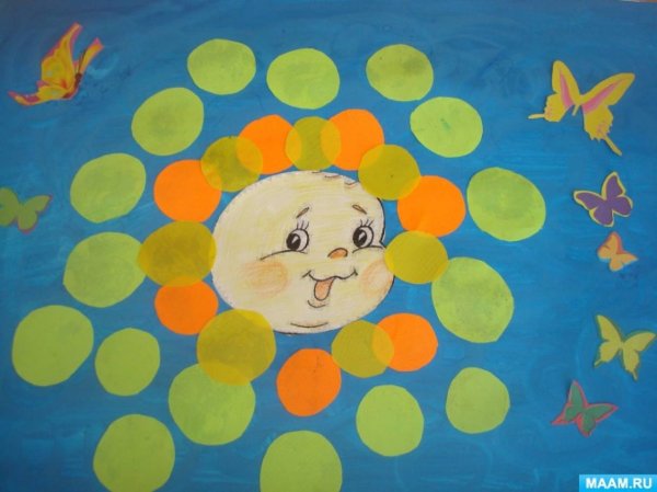 Аппликации солнце