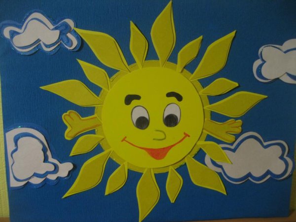 Поделка солнышко из бумаги