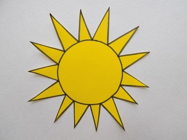 Солнышко из бумаги
