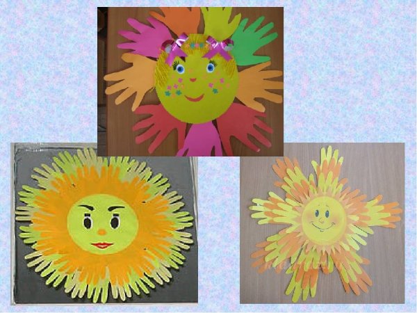Солнце аппликация для детей