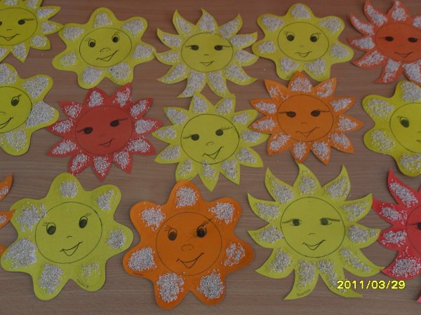 Аппликация солнышко в старшей группе
