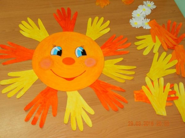 Аппликация солнышко