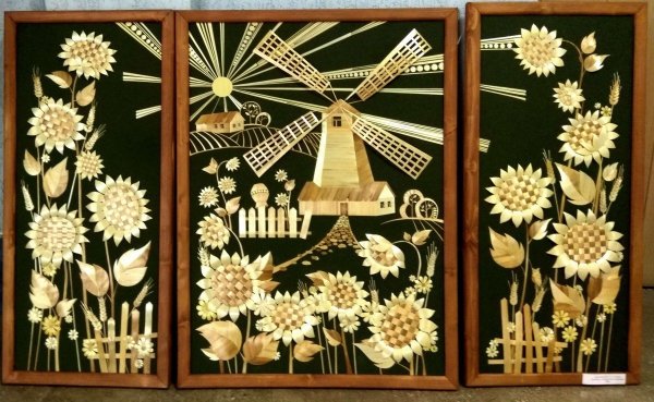 Панно из соломки