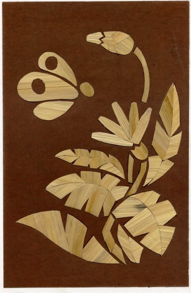 Панно из соломки