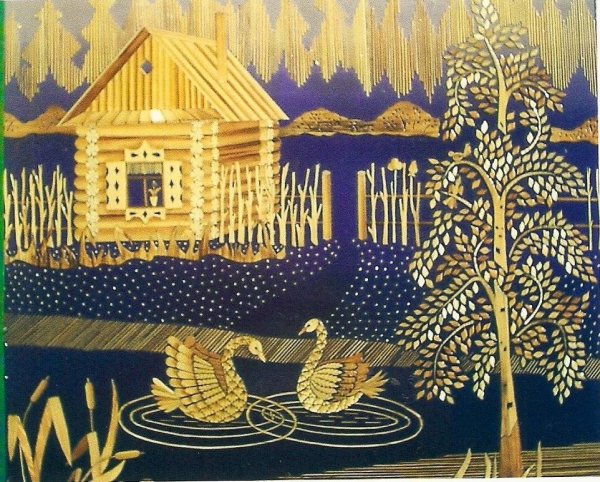 Аппликаөия из соломы