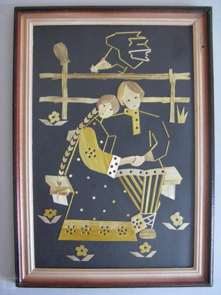 Панно из соломы