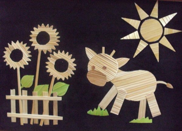 Соломенные аппликации