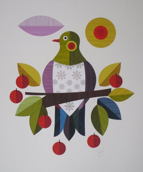 Птица аппликация из бумаги