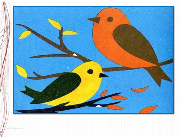 Аппликация птицы