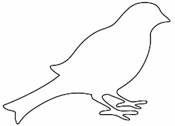 Трафарет птички для вырезания