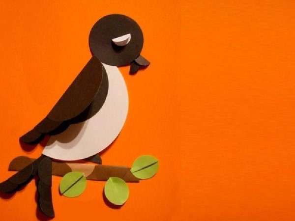 Аппликация птицы