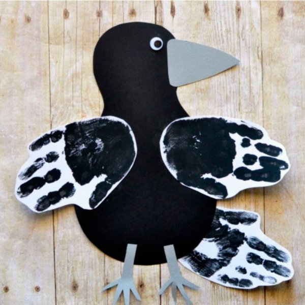 Аппликация ворона