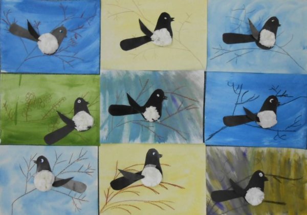 Аппликация птицы