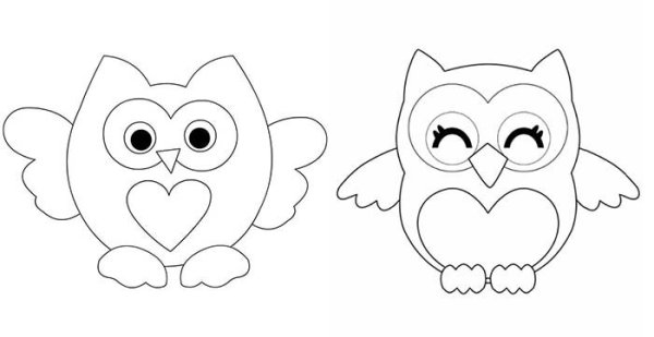 Сова трафарет
