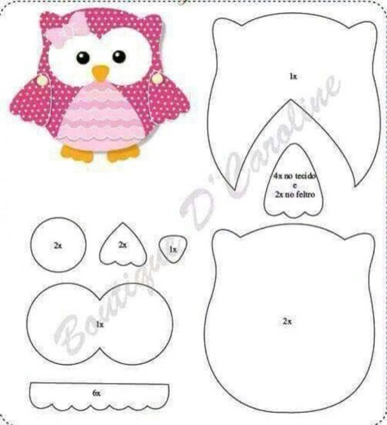 Фетровые игрушки выкройки