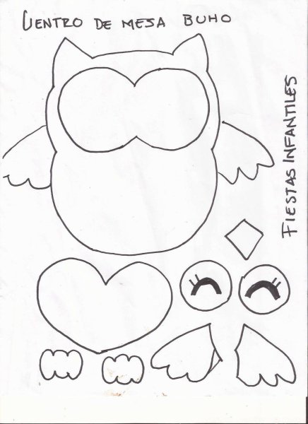 Совята аппликация из фетра