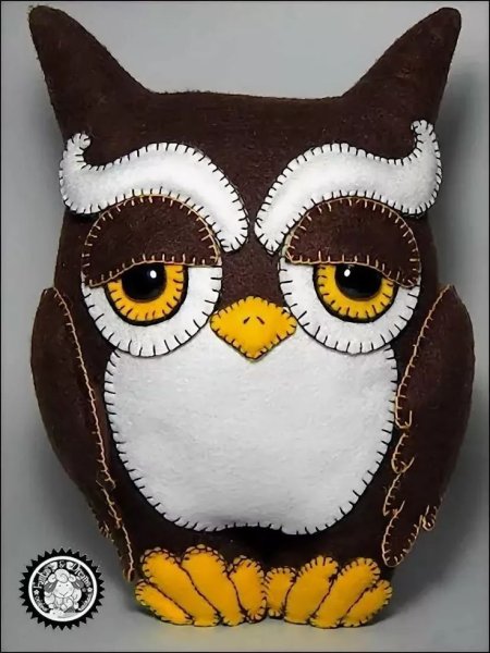 Мягкая игрушка Сова из фетра