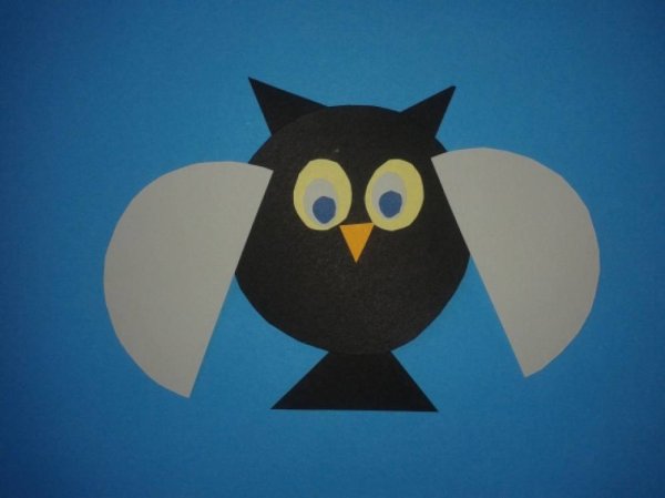 Сова из геометрических фигур