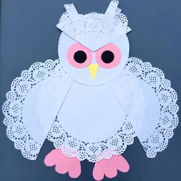 Сова аппликация из бумаги